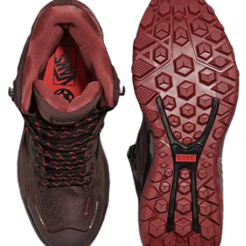 VANS MTE Crestline Gore-Tex Red Unisex Womens 8/Mens 6.5 Waterproof Boots 500264 - Picture 3 of 9